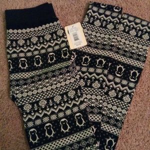 Pink Rose fleece leggings